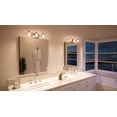 thumbnail image 2 of Urban Ambiance Luxury Modern Bathroom Vanity Light, Medium Size: 6"H x 21"W, with Posh Style Elements, Brushed Nickel Finish and Sand Blasted Inner Glass, Clear Outer Glass, UQL2403, 2 of 8