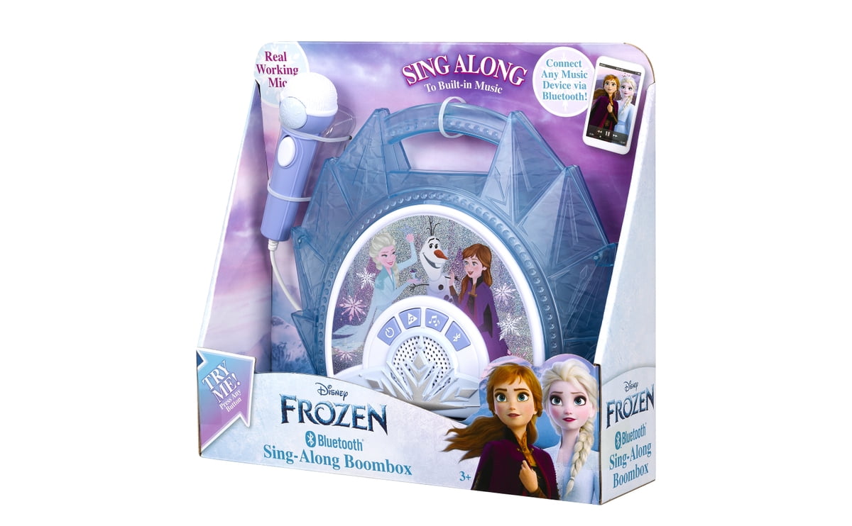 Disney Frozen Bluetooth Sing Along Boombox - Lights, Music & Karaoke Microphone, Children Ages 3+