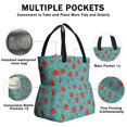 thumbnail image 3 of Pioneer Flower Floral Print Pattern Drawstring Lunch Bag Women - Drawstring Lunch Bag Insulated for Work Office - Stain-Resistant Large Lunchbags for Women with Multi-Pockets, 3 of 6