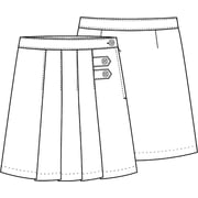Classroom Uniforms for Girls Pleated Tab Scooter with Built-In Poly Knit Shorts and Side Zip