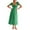 Green, variant on MIXUE Summer Dresses for Women Solid Color Square Collar Short Sleeve Split Slim Comfortable Maxi Dress Beachwear,Green,XXL