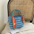 thumbnail image 7 of Ludlz Women Straw Bag Shoulder Bag Summer Beach Basket Tote Bag Handmade Rattan Handbag with Scarf, 7 of 7