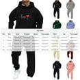 thumbnail image 2 of Hvot&aat Men's Sweatsuit 2 Piece Set Valentine's Day Prints Hoodies And Sweatpants Sets Jogging Gym Sweat Tracksuit, 2 of 4