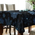 thumbnail image 3 of Qxltty Blue Snowflake Square Tablecloth 60×90in Thick Wrinkle Resistant Heat Proof Durable Table Cover for Dining Table, 3 of 9