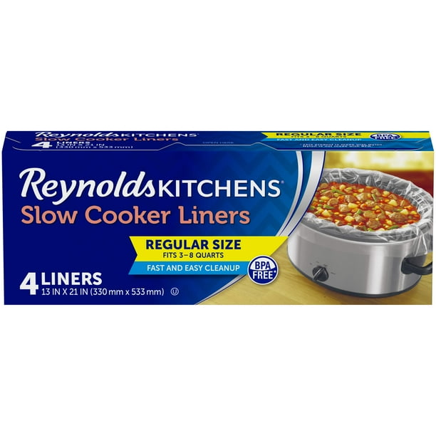 Revestimientos para olla de cocción lenta Reynolds Kitchens, regulares, de 3 a 8 cuartos de galón, 48 unidades