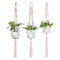 thumbnail image 1 of Jardineras colgantes para plantas de interior, perchas de macramé de un solo nivel para plantas, cuerda de algodón hecha a mano para colgar, 1 of 5