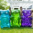 thumbnail image 3 of Swim Central 60" Purple Gummy Bear Swimming Pool Float, 3 of 3