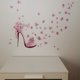 thumbnail image 4 of Advancent Adhesivo de pared Rosa mariposas tacones papel tapiz liso extraíble dibujos animados de doble cara accesorio plano extraíble para el hogar Decoración del hogar Advancent HA075208-00, 4 of 6