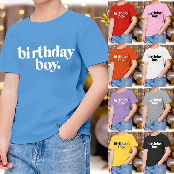 SHenli Boys' Tops, Tees & Shirts 5t Crew Neck Short Sleeve Everyday Summer Tops Shirts for Kids