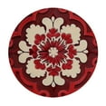 thumbnail image 2 of JEUXUS  Round Table Cover Washable Reusable for Retro Mandala Geometric Fashion Art Wipable Polyester Cloth Spring Summer Party Table Cover Abstract Red and White, 2 of 7