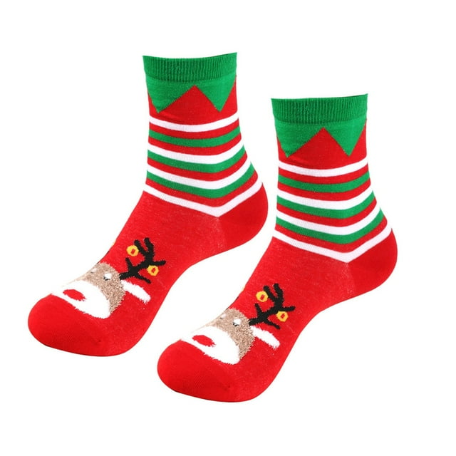 FhsagQ Socks Socks for Men Crotchless Autumn and Winter Cartoon Christmas Socks Ladies Snowman Christmas Socks Men Socks Open Crotch Socks for Men Crotchless Plus Size Green One Size