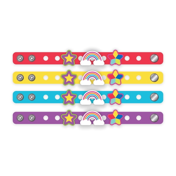 Stars and Stripes Bracelets with Charms Party Favors, 4 Count, by Way to Celebrate