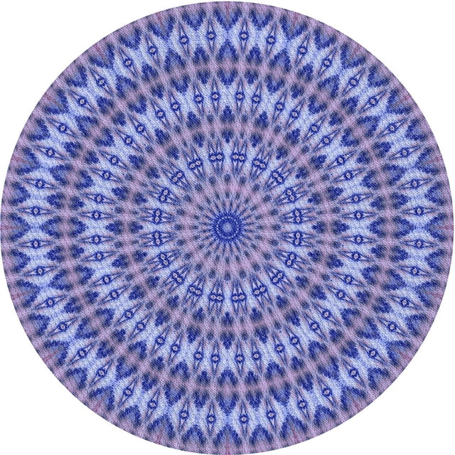Ahgly Company Tapis d'Intérieur Lavable à la Machine, Carré, Transitionnel, Violet Mimosa Violet, Tapis de Zone, 3 Pieds Carré