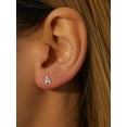 thumbnail image 3 of 1pair Fashion Sterling Silver Cubic Zirconia Letter Decor Stud Earrings For Women For Daily Decoration, 3 of 4