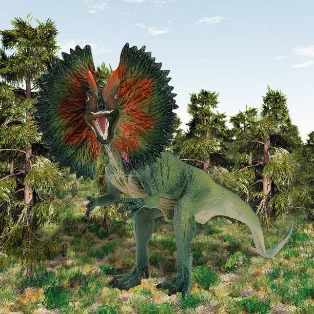 Realistic Dinosaur Model Lifelike Dilophosaurus Dinosaurs Figure Playset Gift