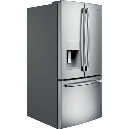 GE - 23.6 Cu. Ft. French Door Refrigerator - Stainless steel