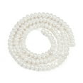 thumbnail image 3 of Electroplated Shell Pearl Beads Strands Rondelle Polished White 5x3mm Hole: 0.7mm about 117pcs/strand 15.91''(40.4cm), 3 of 5