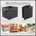 thumbnail image 6 of Tzdxfgl Collapsible Felt Fabric Cubes Storage Bins, 9"x9", 6 Pack, Dark Gray, 6 of 13