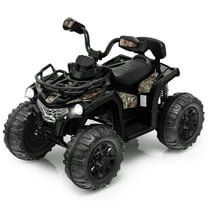 Costway 12V Kids Ride On ATV Electric 4-Wheeler Quad 2 Speeds with Mp3 & Headlights Black