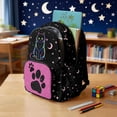 thumbnail image 4 of Xixirimido Kids School Bag 17" Backpack for Boys & Girls Lightweight Large Capacity Bookbag for Elementary Middle School Students, Cat & Paw Moon Stars Print, 4 of 8
