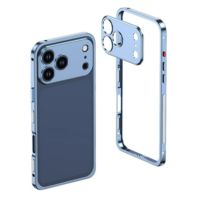 Fokuz Case Ultra Thin Metal Frame Heat Dissipation Cas E With Lens Protector For I 17/air/ Pro/ ProMax