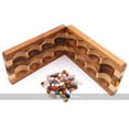 thumbnail image 3 of Rombol Folding Kalaha Mancala Game including Semi-Precious Stones - 2 color Wood, 3 of 5