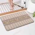 thumbnail image 4 of Brown Geometric Triangle Diamond Pattern Bathroom Rugs Mat,Non Slip Microfiber Bathroom Rug,Rubber Backing,Soft Bathroom Mats for Bathroom Floor,Tub and Shower,17x27in(43x68cm), 4 of 5