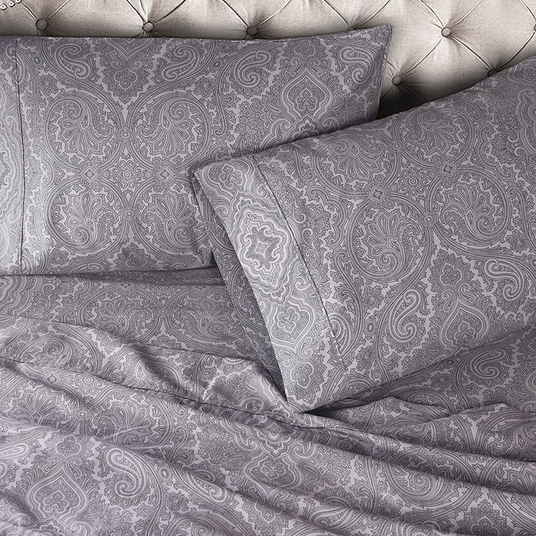 NEW RALPH LAUREN QUEEN SHEET 4 PIECE SET BLUE GRAY WHITE PAISLEY shops