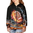 thumbnail image 5 of chaqlin Rugby Hoodies for Boys 14-16 Trendy Y2K Full-Zip Hoodie Water and Fire Flame Long Sleeve Sweatshirts Jacket Kids Hooded Coat with Pockets, 5 of 7