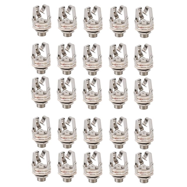20X Enchufe de Conector de Cable de Audio de Dos Canales Jack 6.5 Con Un Interruptor Estéreo 6.5 Hembra para Guitarra