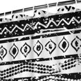 thumbnail image 4 of Extra Long Boho Shower Curtain 72x84 Inches - Vintage Floral & Tropical Leaves Pattern, Waterproof Bohemian Bathroom Decor with 12 Hooks, Tribal Rustic Style, 4 of 5