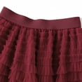 thumbnail image 4 of Long Skirts for Women Dressy Casual Prom Party Ruffle Tiered Cute Tulle Tutu Maxi Skirts High Waist A-line Skirt, 4 of 5
