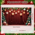 thumbnail image 2 of Red Curtain Christmas Banner Gold Stars Xmas Display Christmas Ornaments Pine Tree Holiday Backdrop for Christmas Party Holiday Decoration Xmas Event, 2 of 9