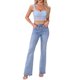 thumbnail image 2 of INSPIRAR CHIC Top de Mujer Floral de Encaje Sin Mangas Y2K Top Corto para Salir XL Azul, 2 of 6