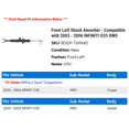 thumbnail image 2 of Front Left Shock Absorber - Compatible with 2003 - 2006 INFINITI G35 RWD 2004 2005, 2 of 2