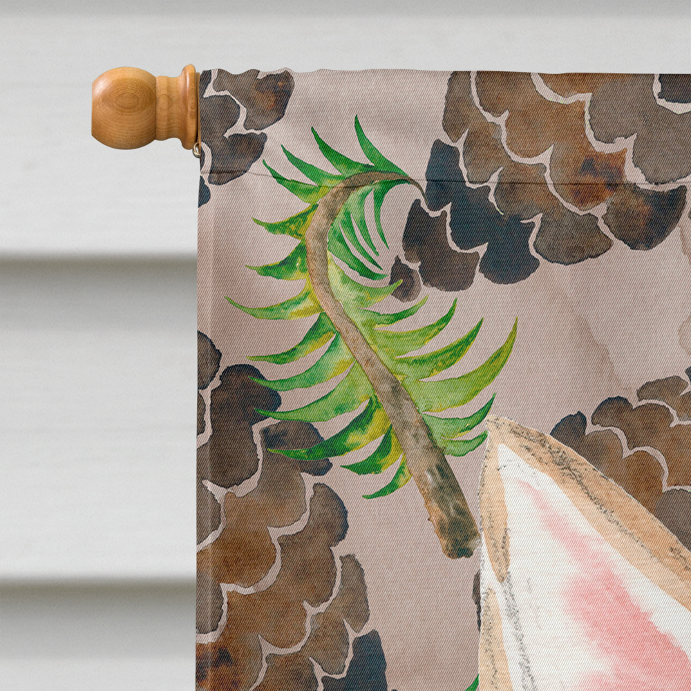 Corgi Pine Cones House Flag