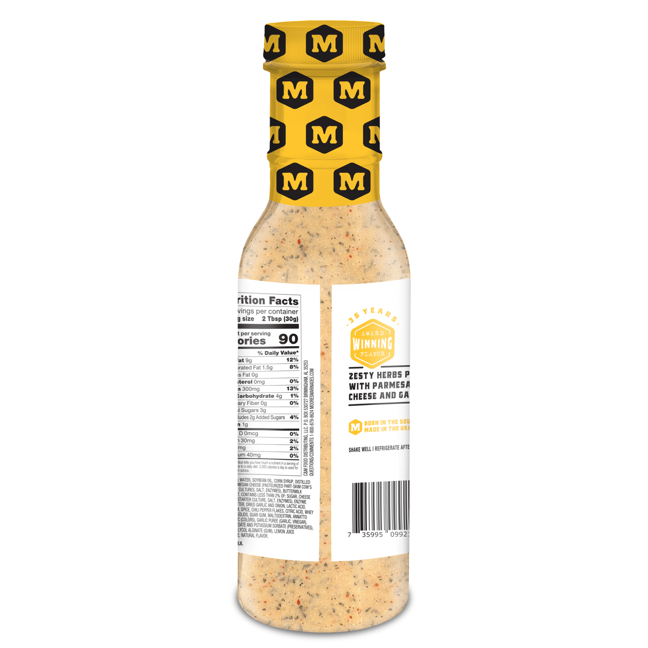 (4 pack) Moore's Garlic Parmesan Wing Sauce Liquid Cooking Marinade, 12 fl oz Bottle