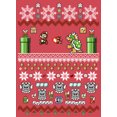 thumbnail image 2 of Men's Nintendo Mario and Bowser Ugly Christmas Sweater  Graphic Tee Red Heather Small, 2 of 5