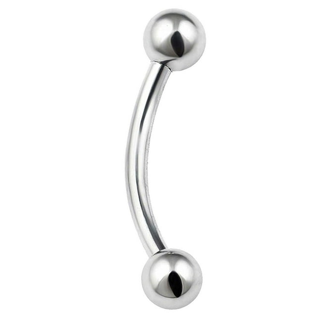 F136 Titanium Two Inner Teeth Navel Ring 5mm Ball Trend Fashion Umbilical Nail 14G Simple Puncture Jewelry ZR