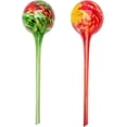 thumbnail image 3 of Lexi Home Plant Watering Globes Hand Blown Glass Self Watering Bulbs, Green/Yellow 2-Pack, 3 of 7