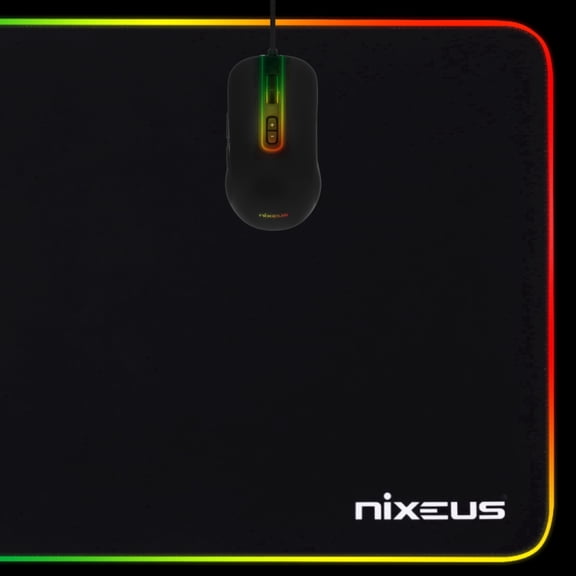 Nixeus Revel-X Gaming Mouse and High Performance RGB Gaming Mouse Pad Bundle