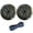 Charcoal Salt Water, variant on 1 Pair (QTY 2) of Kicker 6.5" 2-Way 195 Watts Max Power Coaxial Marine Audio Speakers with White Grilles, 50 Feet 16-Gauge Speaker Wire