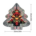 thumbnail image 2 of Vibrant Metal Hanging Christmas Tree Wind Spinner - Decorative Garden Ornament with Red Berries Orange Fruits & Green Leaves, 2 of 7