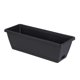 thumbnail image 1 of Xiao Hua Maceta rectangular de plástico para plantas de exterior, con bandeja, color negro, 1 unidad, 1 of 4