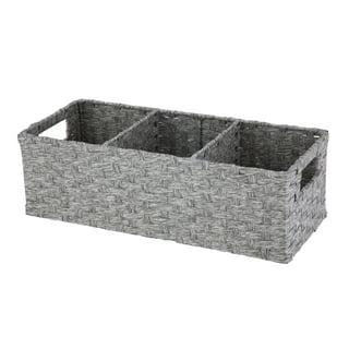 OKUMEYR Separate Storage for Kitchen Utensils Basket with Dividers Divided  Storage Baskets Wicker Basket Bin Baskets for Shelves Divided Basket Trays