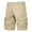 #179-Khaki, variant on Ceisia Men's Solid Casual Cargo Shorts Button Zipper Fly Multi Pocket Elastic Waist 5 Inch Bottoms Navy L Gifts for Father
