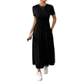 thumbnail image 3 of Vestido Informal de Corta para Mujer, con Bolsillos, Color Negro, Talla XXL, 3 of 8