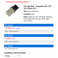 thumbnail image 2 of Tail Light Bulb - Compatible with 1997 - 2014 Honda CR-V - Dorman, 2 of 2
