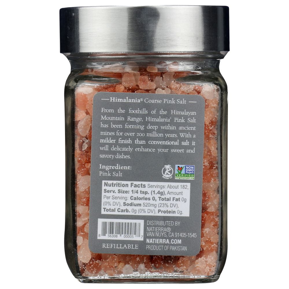 Himalania Coarse Pink Salt, 9 Ounce Glass Jar -- 6 per Case.