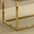 thumbnail image 5 of Furniture of America Euna II Faux Fur Contemporary Bedroom Bench, Gray and Gold, 5 of 7
